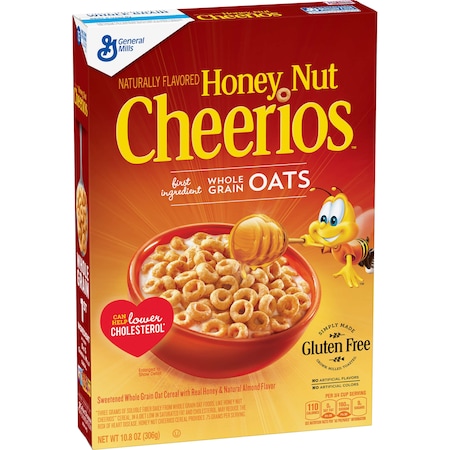 CHEERIOS Honey Nut Cheerios Cereal Box 10.8 oz., PK12 16000-12479